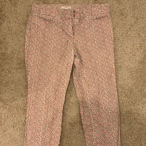Loft muticolored cropped office pants